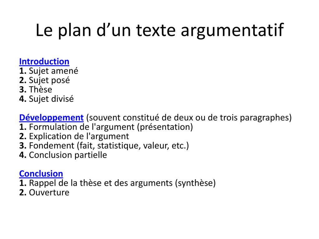 Get Plan Pour Essai Argumentatif